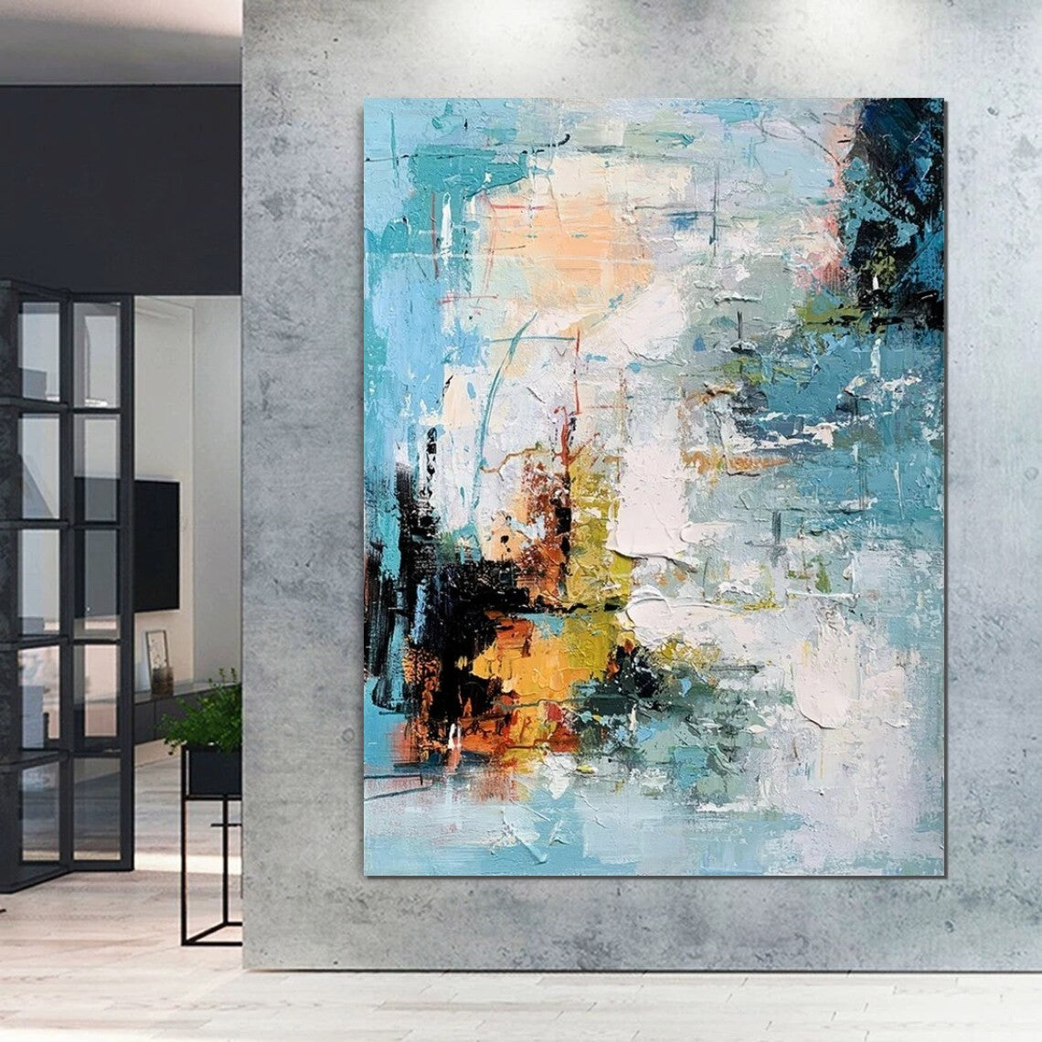 Extra Large Acrylic Painting, Modern Contemporary Abstract Artwork, Si ...